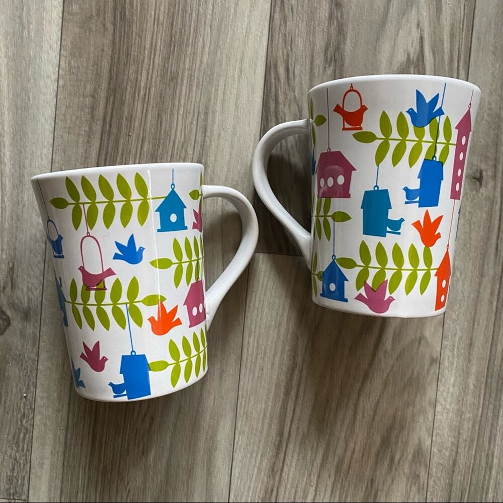 Room Creative‎ Bird Houses Pair of Mugs by Signature